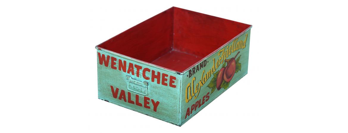 Set of 3 Metal Apple Boxes