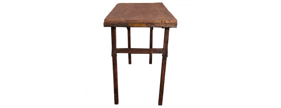 Iron Folding Table with Wooden Top L106 x W53 x H74.5cm