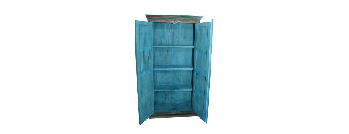 Hand Painted Tall 2 Door Cabinet