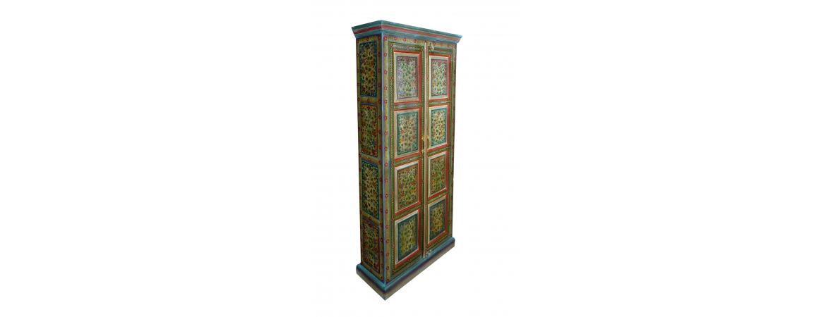 Hand Painted Tall 2 Door Cabinet