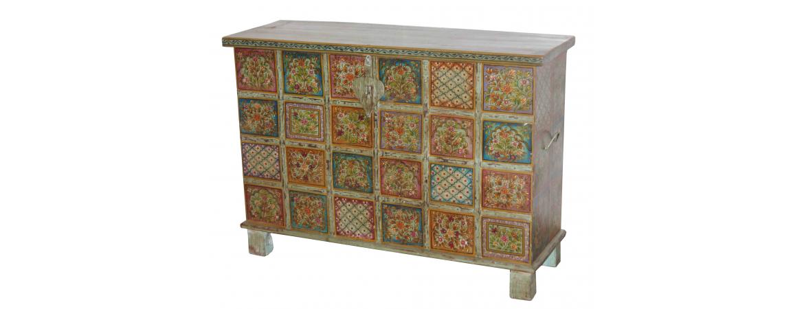 Hand Painted Sideboard with Chest Lid