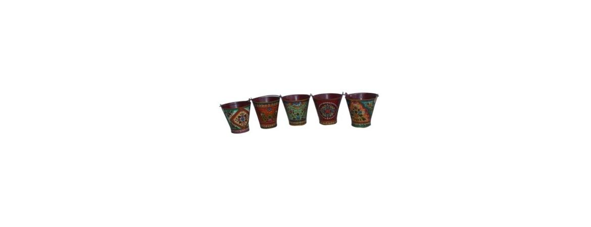 Set of 5 Iron Buckets