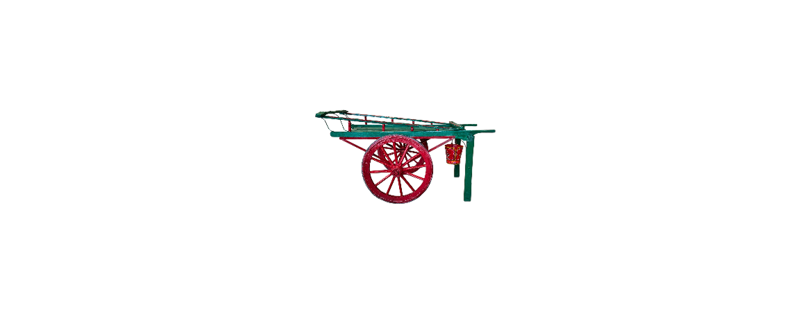 Wooden Horse Cart with Bucket