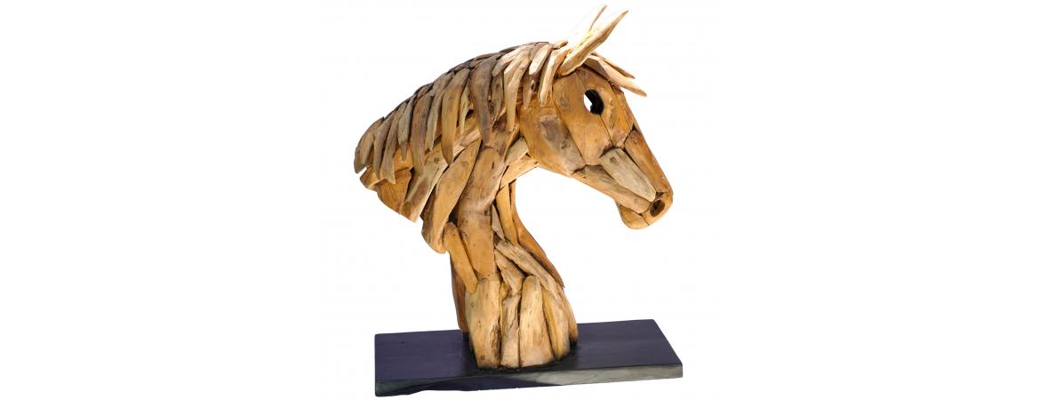 Driftwood Horse Head 70cm