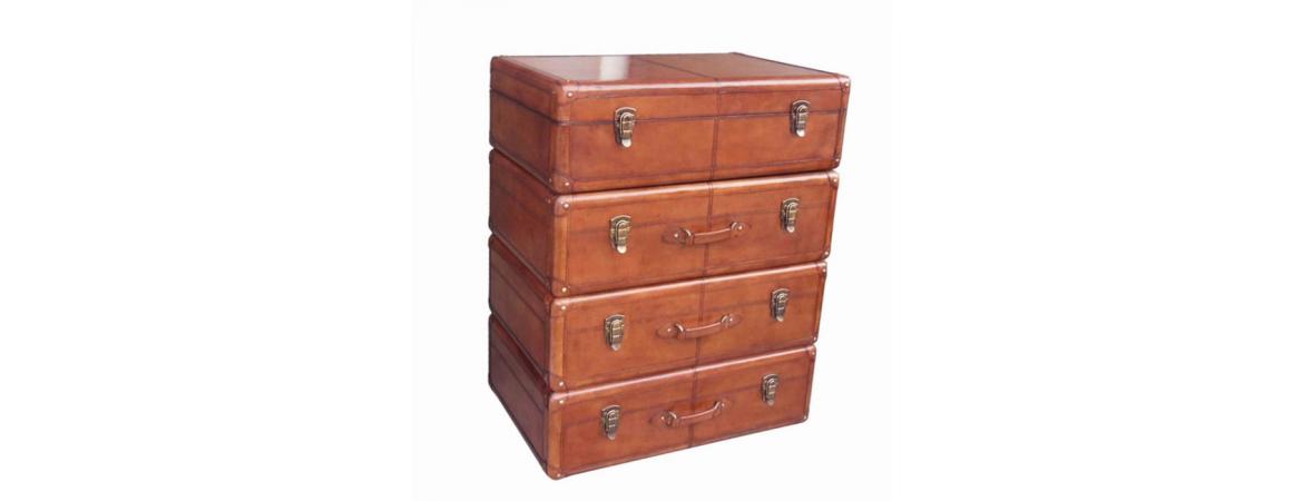 Handcrafted Dresser with Drawers - Cognac