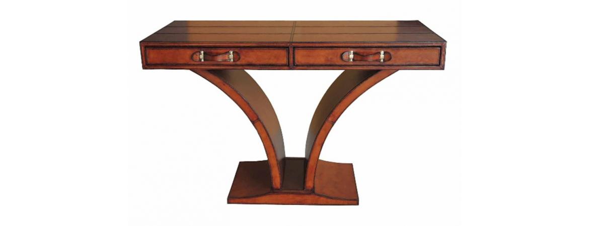 Handcrafted Console Table - Cognac