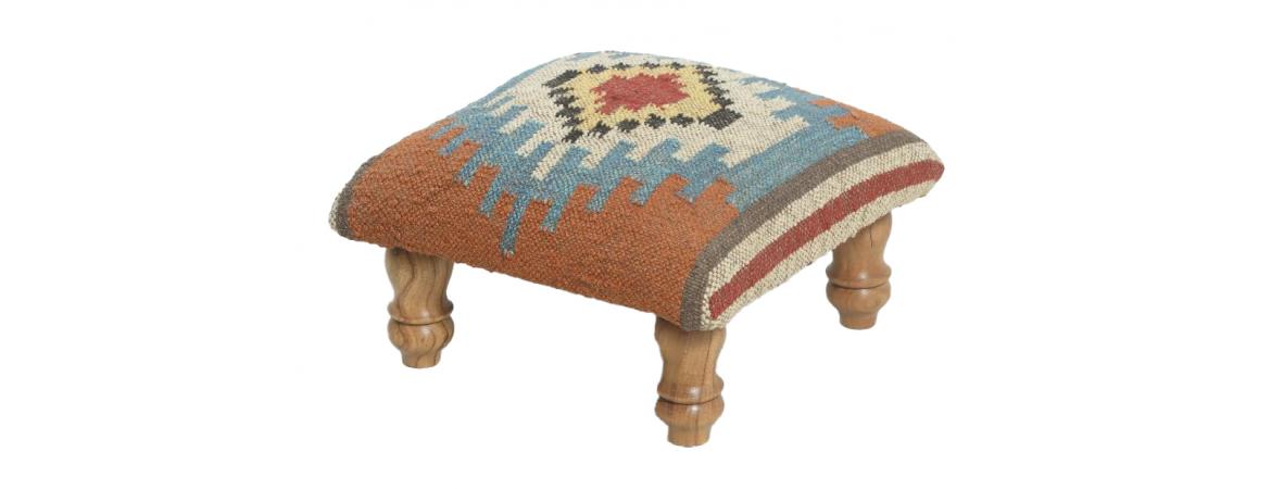 Square Footstool - Red