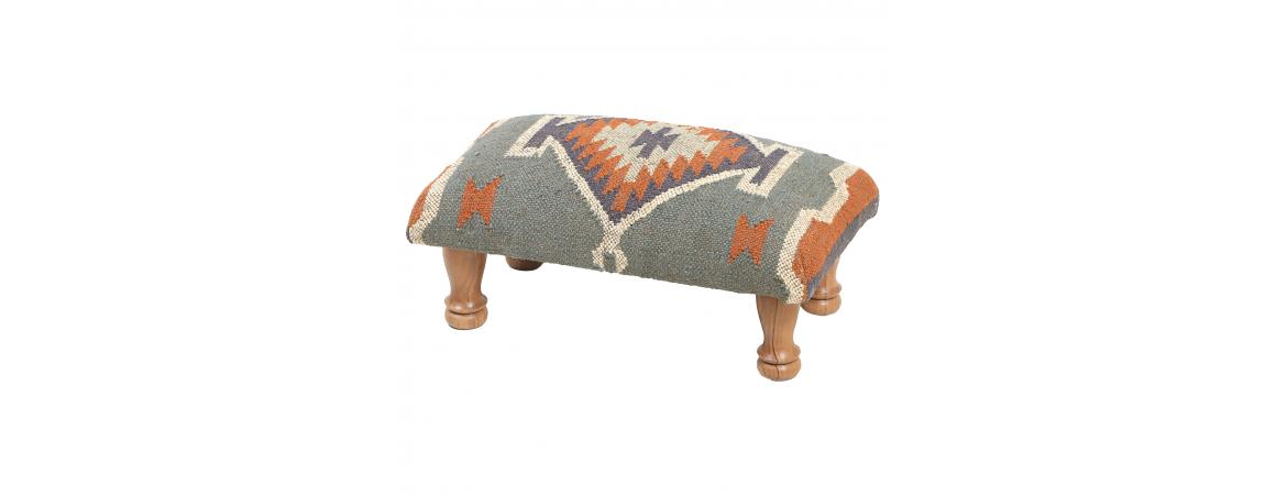 Rectangle Footstool - Blue