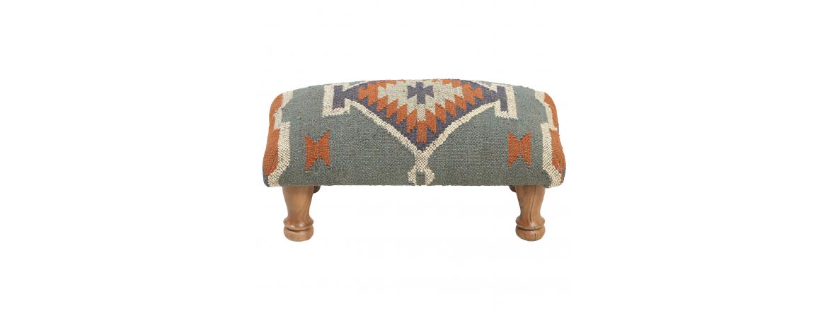 Rectangle Footstool - Blue