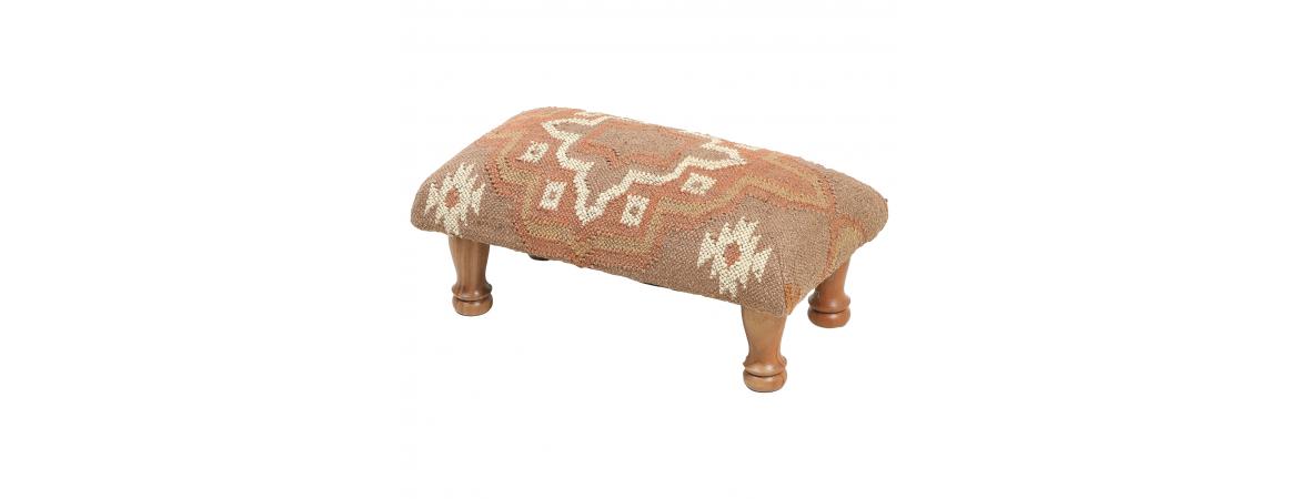 Rectangle Footstool - Orange