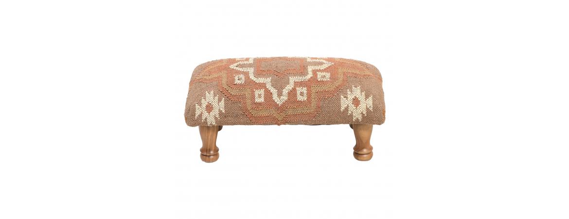 Rectangle Footstool - Orange