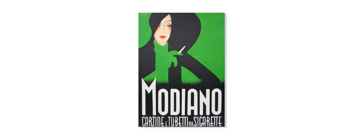 Hand Painted Art Deco Modiano Canvas L93 x W5.5 x H123cm