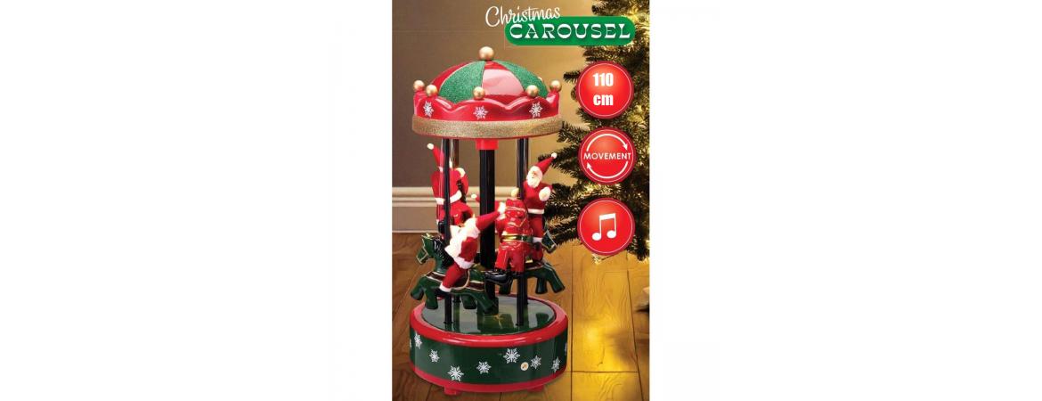 110cm Moving Collapsible Carousel with Music