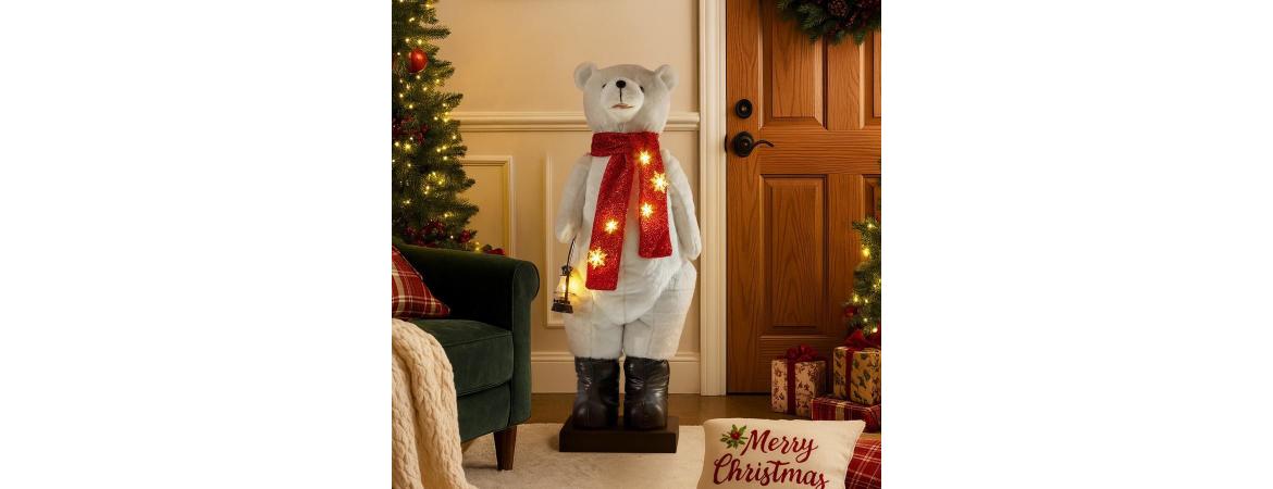 110cm Moving Collapsible Bear with Music and Lights