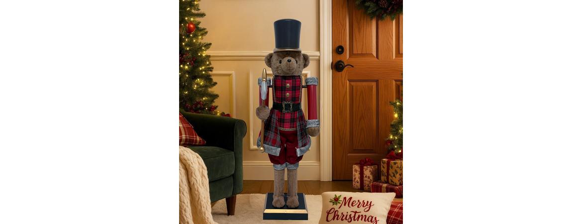 160cm Moving Collapsible Nutcracker Bear with Music