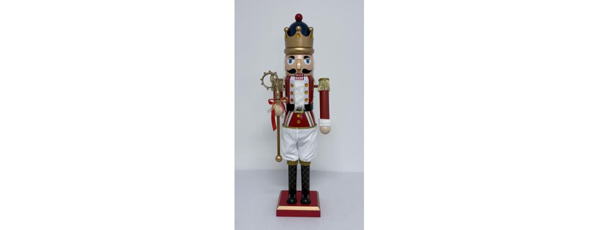 160cm Moving Collapsible Red & White Nutcracker with Music and Lights
