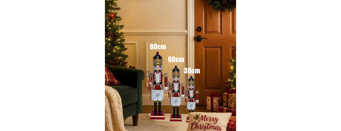 80cm Red & White Nutcracker