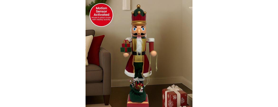 110cm Moving Collapsible Nutcracker with Music