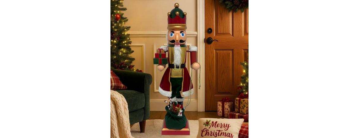110cm Moving Collapsible Nutcracker with Music