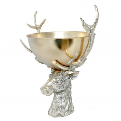 Stag with Punch Bowl