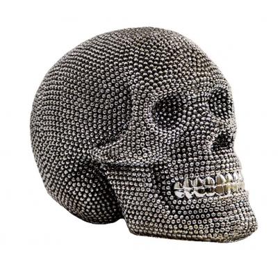 Silver Beaded Skull