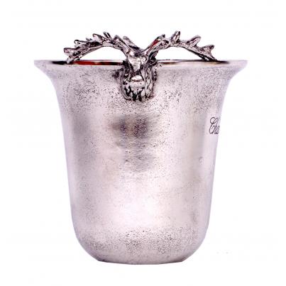 Small Rustic Wine/Champagne Cooler with Deer Handles 27cm