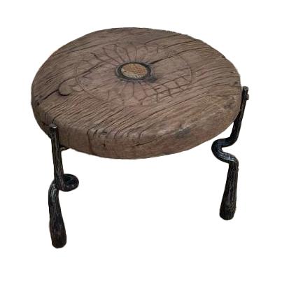 Reclaimed Wood & Metal Side Table