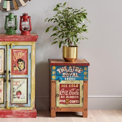 Hand Painted Vintage Cabinet