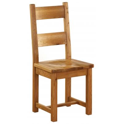 Horizontal Slats Dining Chair with Timber Seat