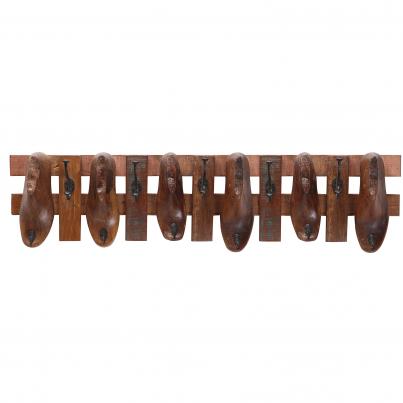 Coat Rack made from 6 Antique Shoe Moulds