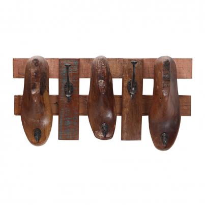Coat Rack made from 3 Antique Shoe Moulds