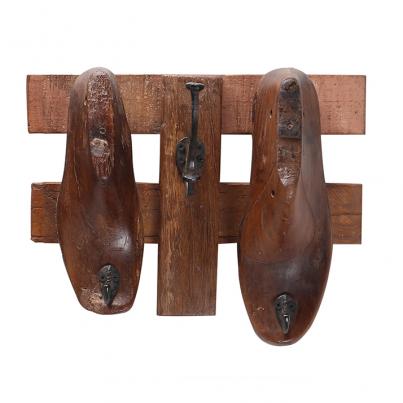 Coat Rack made from 2 Antique Shoe Moulds