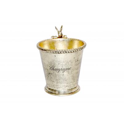 Champagne Cooler with Rabbit Detail - Antique Gold colour