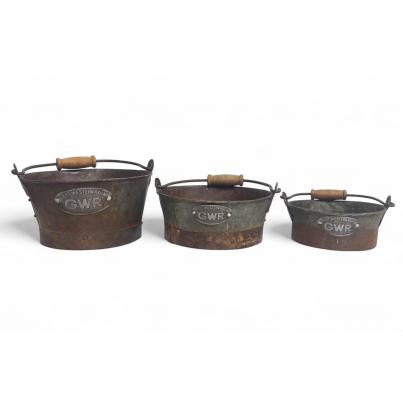 Set of 3 Iron GWR Baskets
