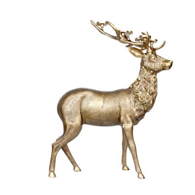XL Deer Candlelight Holder Deer Antique Gold 117cm