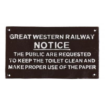 GWR Notice Sign