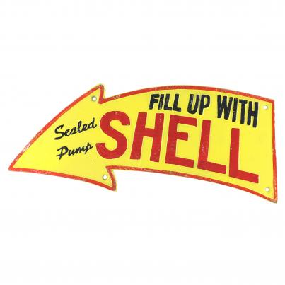 Shell Arrow Fill Up Sign