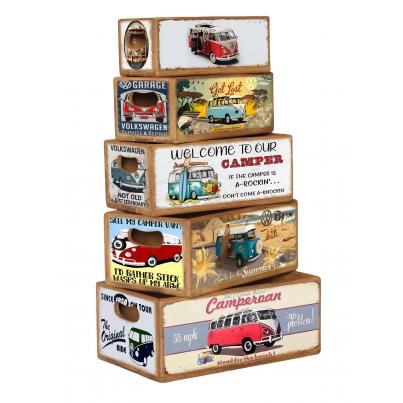 Set of 5 Shellfish Nesting Boxes - Camper