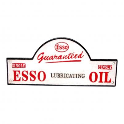 Esso Lubrication Domed Wall Plaque - Cast Iron
