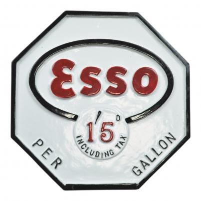 Esso Octagon Wall Plaque - Cast Aluminium