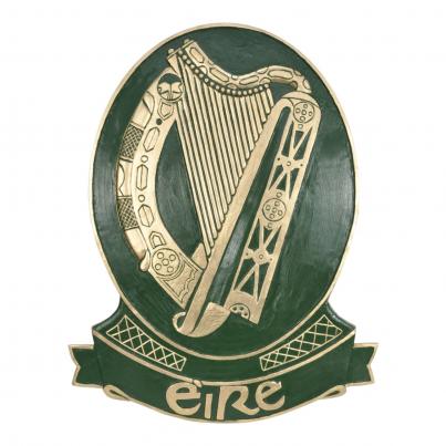 Irish Eire Harp Plaque - Cast Aluminium