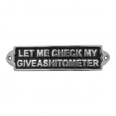 Let me Check  Plaque - Cast Aluminium