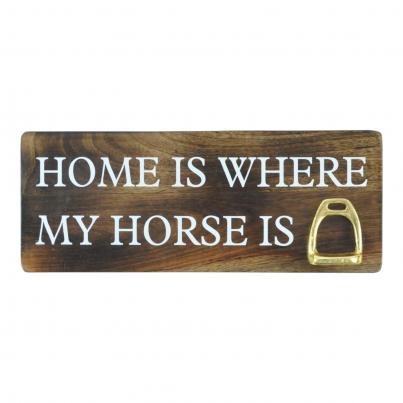 Home is Where  Stirrup Wall Sign