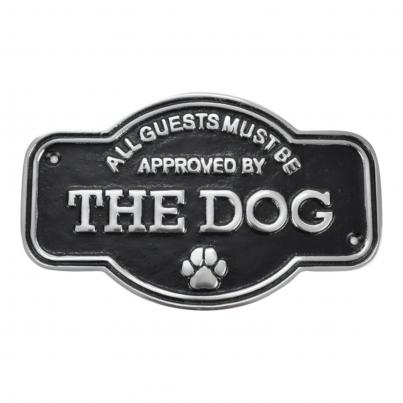 All Guests Dog Plaque - Cast Aluminium