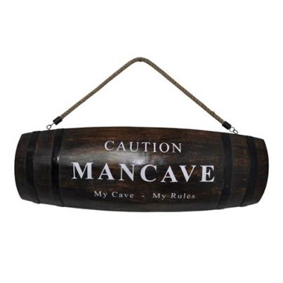 WALL MOUNT WOODEN BARREL