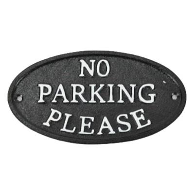 No Parking Please - Cast Aluminium