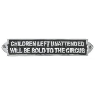 Children Left Sign