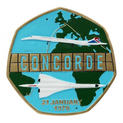 Concorde 50th Anniversary Plaque - Aluminium