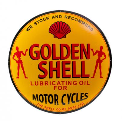 Golden Shell Tin Sign