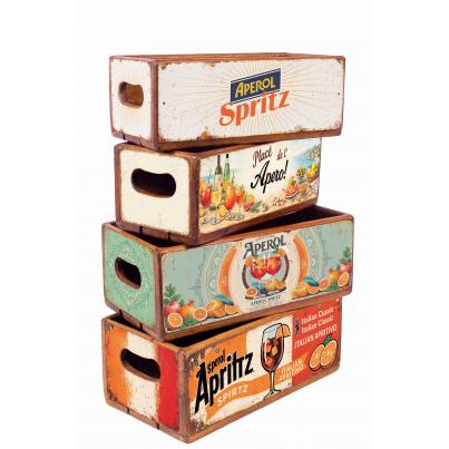 Set of 4 Rectangular Boxes - Aperol